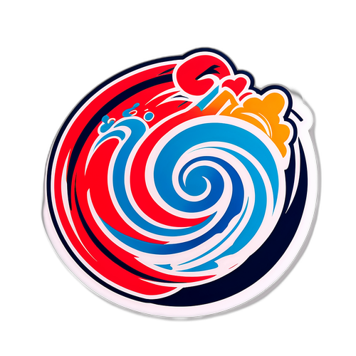 Dynamic Basketball Team Logos Sticker