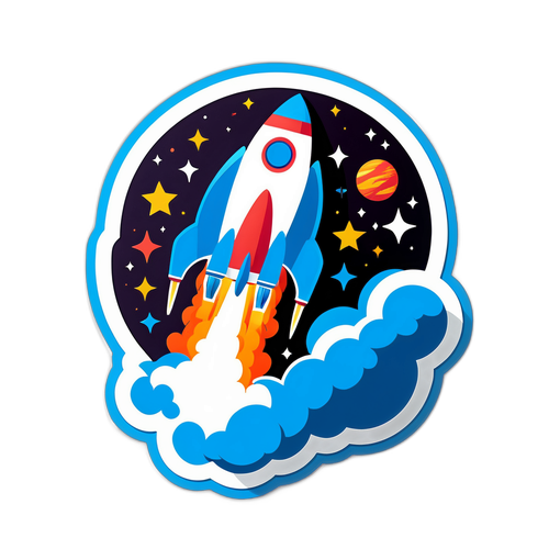 Наклейка з ракетой x22, що летить у небі