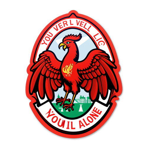 Stylish Liverpool FC Sticker featuring the Liver Bird