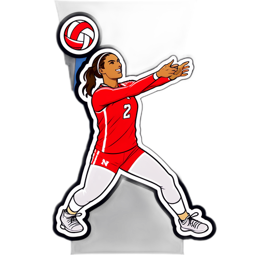 Nebraska Volleyball Energy Sticker
