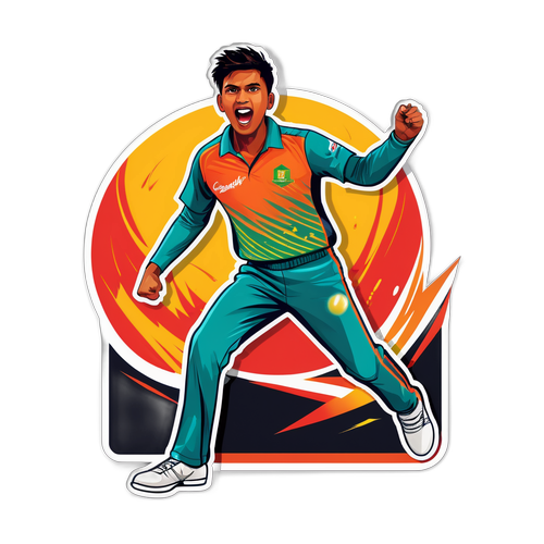 Stiker Elektrik Mustafizur Rahman