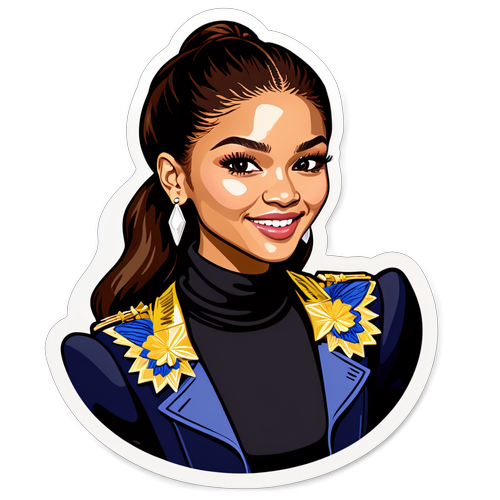 Autocollant de Zendaya, style chic et moderne