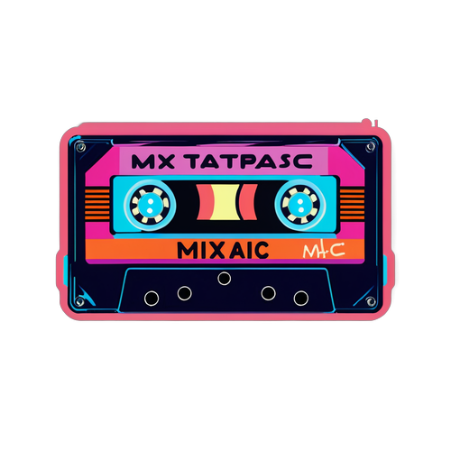 Mixtape Magic Retro Cassette Sticker