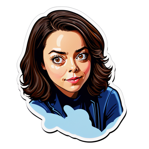 Creative Humor: Aubrey Plaza Sticker