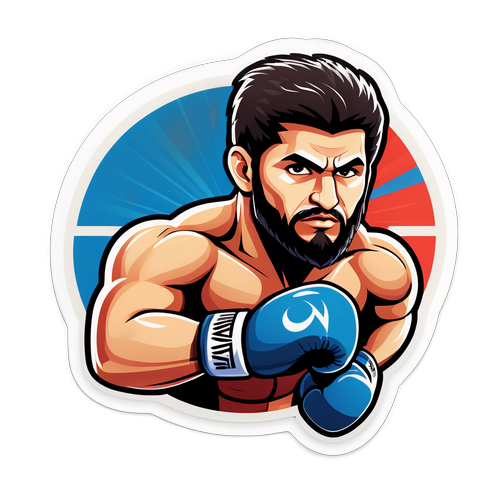 Autocollant stylisé d'Islam Makhachev