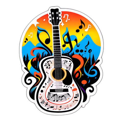 Sticker inspirat de călătoria muzicală a lui Joseph Adam