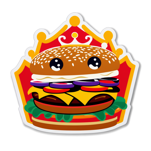 Illustrazione giocosa di una corona di Burger King