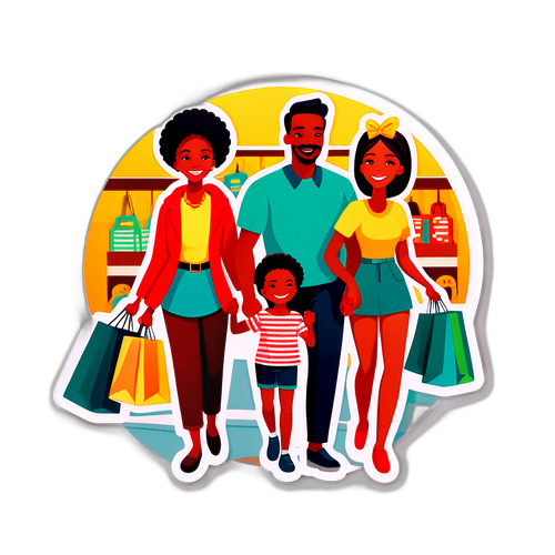 家族がベイシアで買い物を楽しむ温かいデザイン