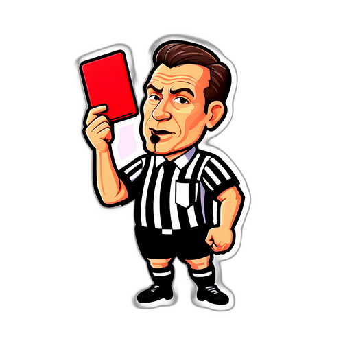 Adesivo de Caricatura de Árbitro de Futebol