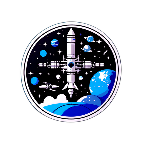 Креативний дизайн, що зображує Покровськ як космічну станцію
