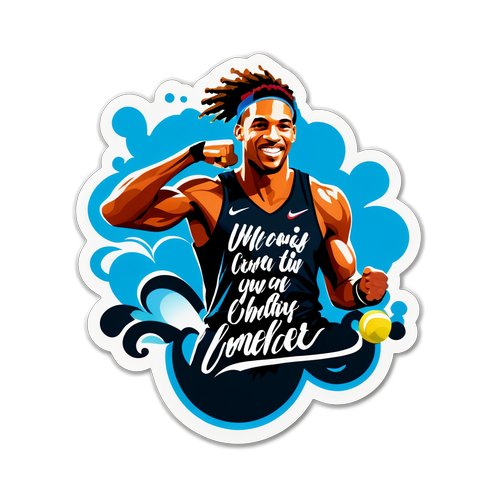 Sticker Inspirador de Atleta