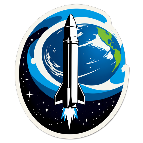 A SpaceX Starship Silhouette Földdel