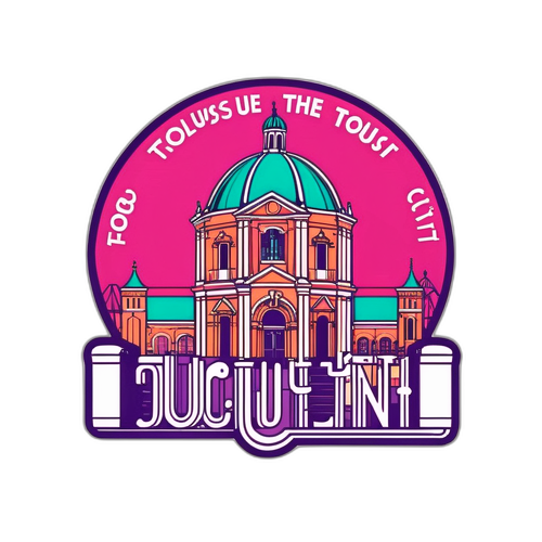 Sticker de Toulouse, la ville rose