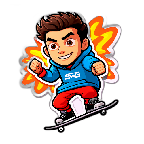 Cory Bowman Action Sports Character Sticker