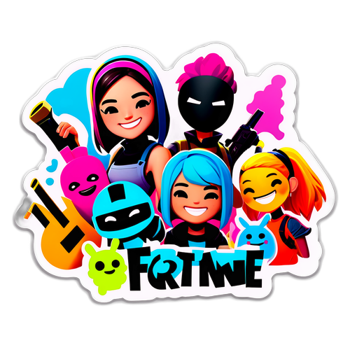 Przyjaciele grają w Fortnite