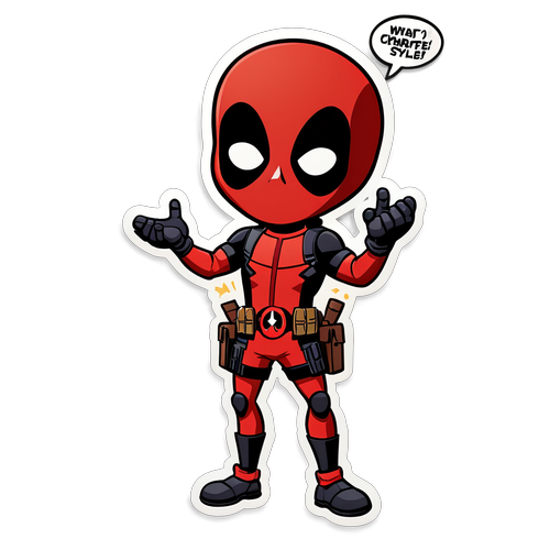 Jionee Kicheko Chao! Deadpool Awa Kichekesho Kilichofichika Kwenye Sticker Hii!