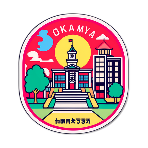岡山大学のキャンパスライフを表現したデザイン