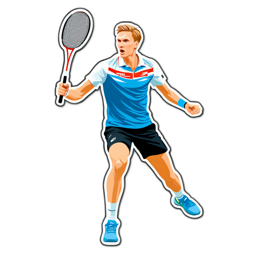 Opplev Intensiteten! Viktor Axelsen Fanget i Action – Dette Klistremerket Må Du Ha!