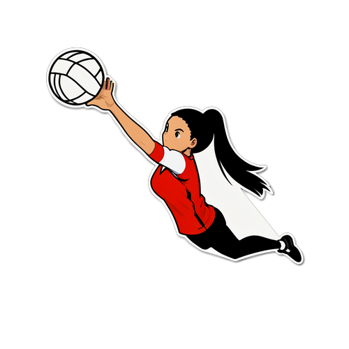 สติ๊กเกอร์นักกีฬาวอลเลย์บอล