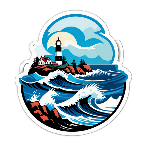 Maine-i part világítói és hullámok