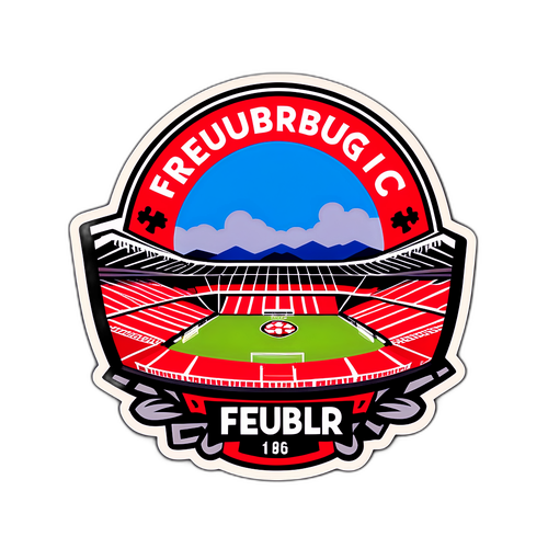 Sticker inayoonyesha uwanja wa nyumbani wa Freiburg FC