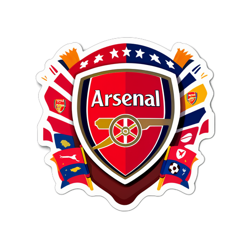 Stiker Logo Arsenal dengan Semangat Penggemar
