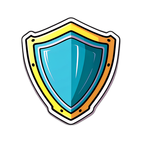 미세먼지로부터 보호하는 방패 모양 스티커