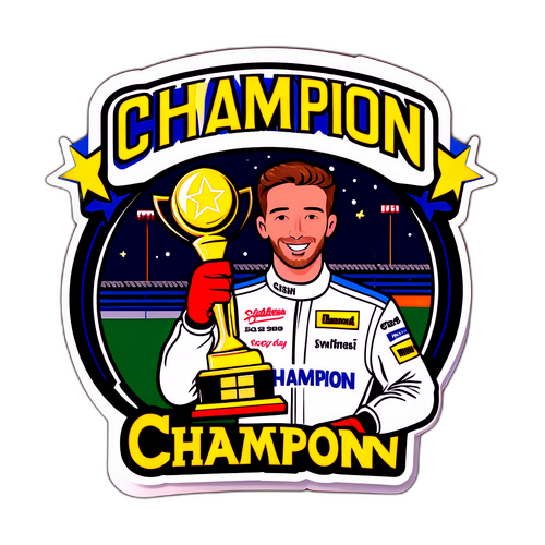 Ben Healy s trofejí vítěze