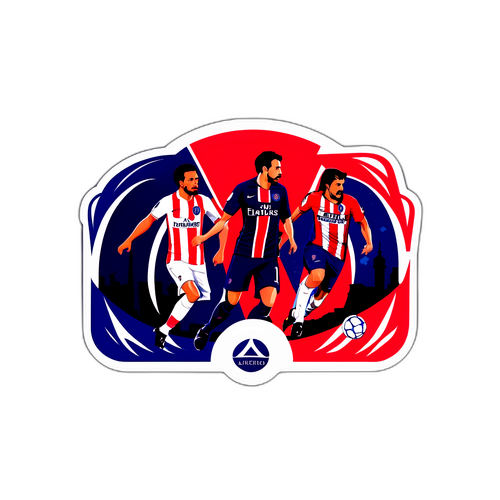 Sticker Pertandingan Epik PSG vs Atletico Madrid