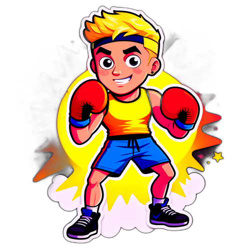 Cool Kartonowy Jake Paul z Rękawicami Bokserskimi