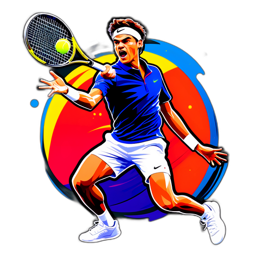 Dynamic Tennis Serve Sticker