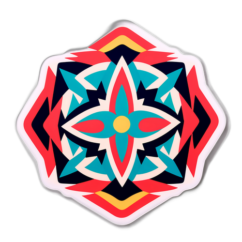 Makukulay na Geometric na Padron ng Kultura ng Amerika