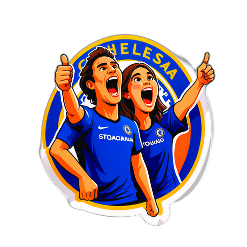 첼시 팬들이 응원하는 스티커