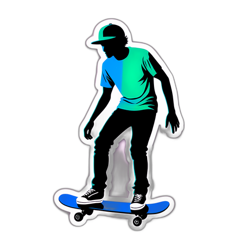 Minimalist skateboardare med urban bakgrund