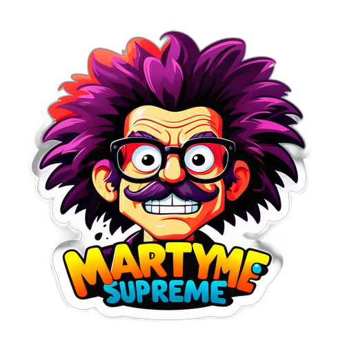 Autocolant Distractiv cu Personaj de Știință