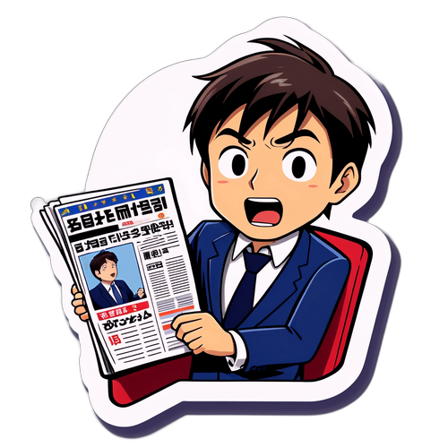 ユニークなニュースアンカーの表情