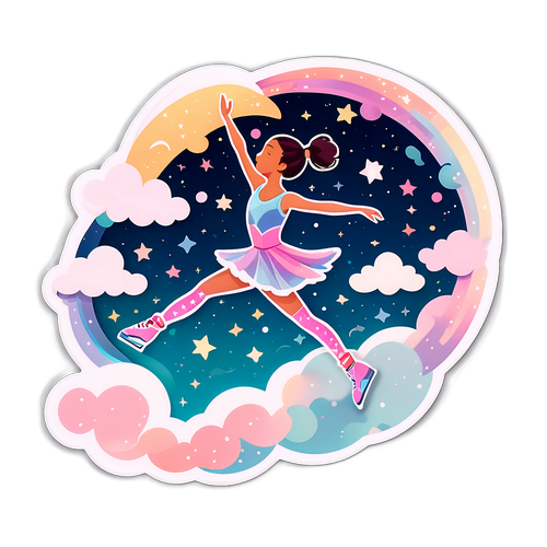 Фигуристка, парящая в мечте