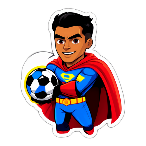 Ilustrasi Vitor Roque sebagai Superhero