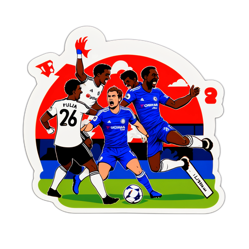 Autocolant dedicat rivalității dintre Fulham și Chelsea