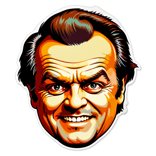 Sticker Retro de Jack Nicholson
