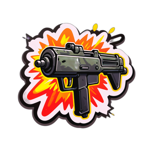 Стикер с оружием и взрывом из CS 2