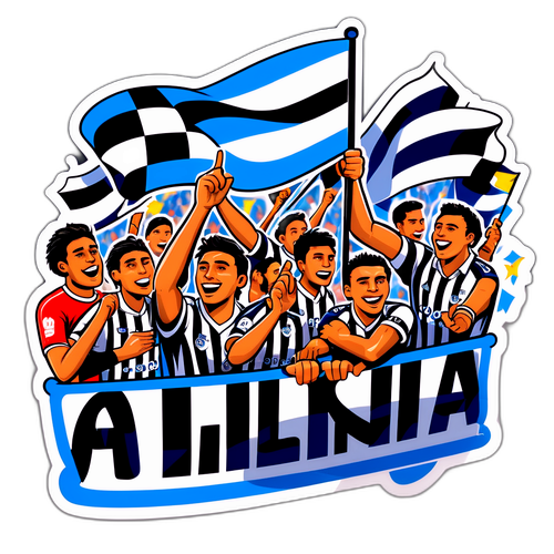 An Illustration of Alianza Lima Celebrating a Goal