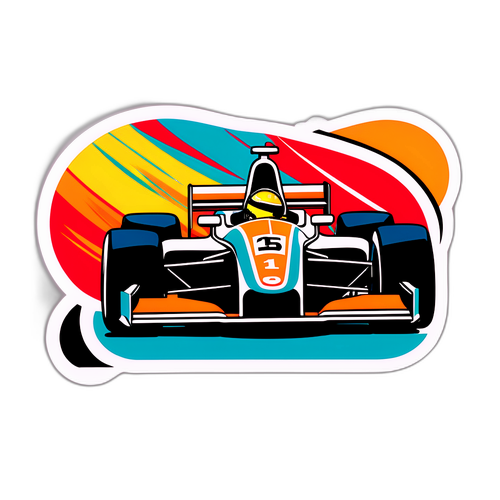 Vintage Formule 1 Auto na Dynamické Závodní Dráze