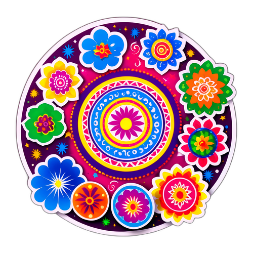 एक Vibrant भोजपुरी त्योहार स्टिकर