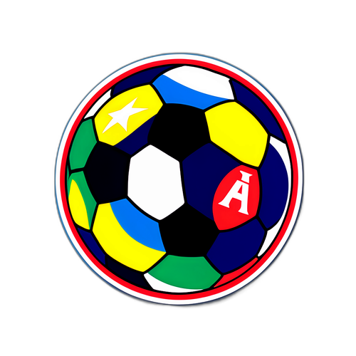 세리에 A 상징색으로 장식된 축구공 디자인