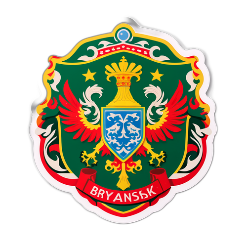Дизайн стікера з гербом Брянська
