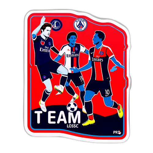 עיצוב מדבקה: משחק בין PSG ל-LOSC