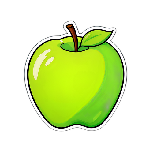 绿色苹果贴纸