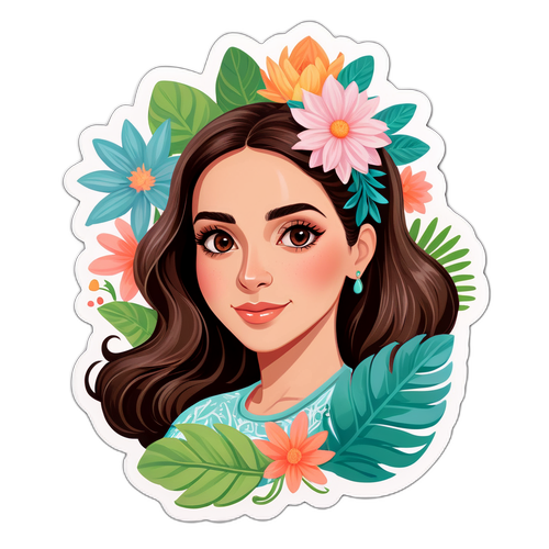 Retrato de María Susini con Naturaleza