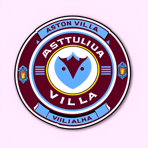 Stiker Ikonik Logo Aston Villa